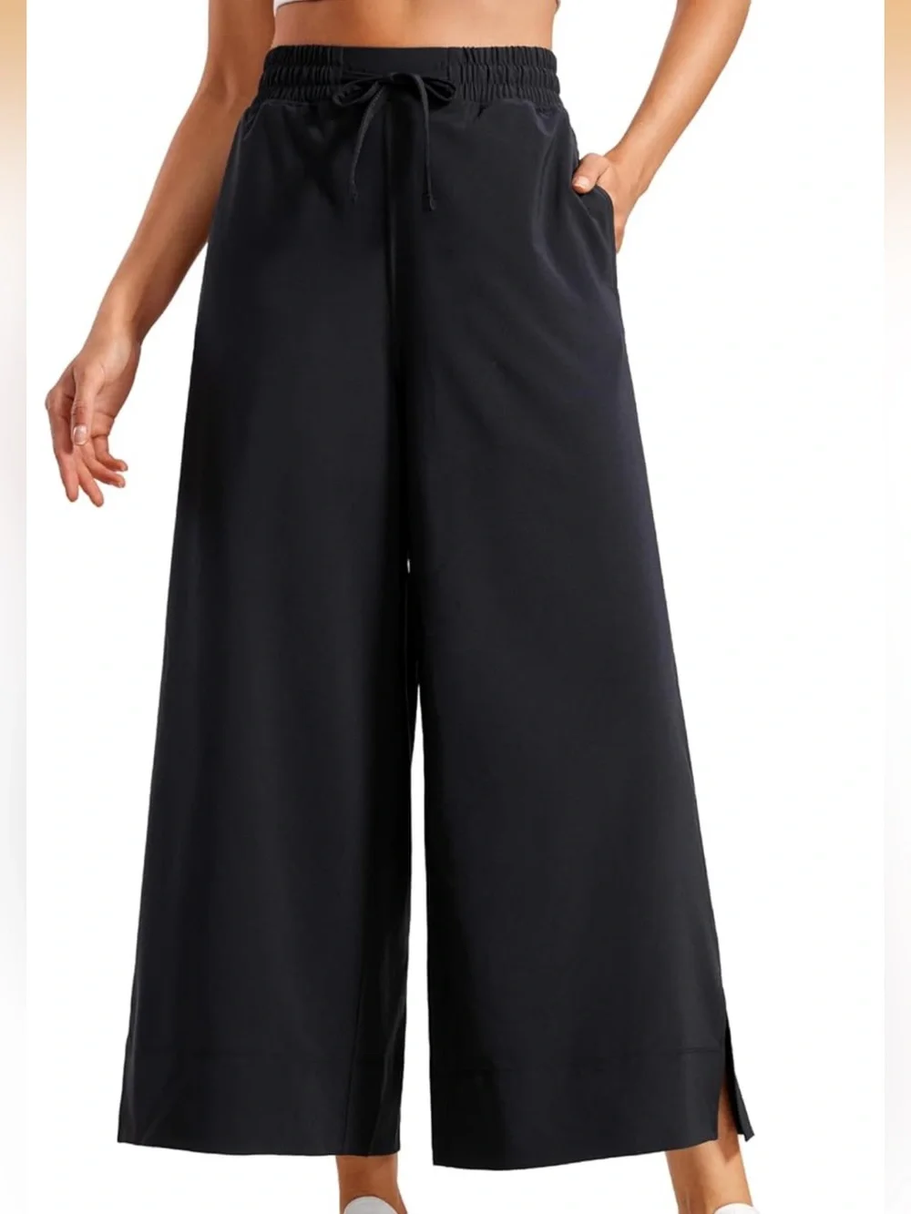 Lululemon DUPE Stretch Woven High-Rise Wide-Leg Cropped Pant. SZ XL - Picture 3 of 3